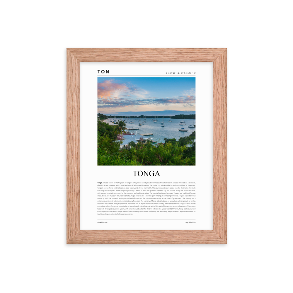 Tonga Framed Poster