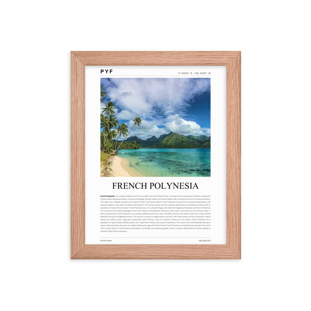 French Polynesia / Tahiti Framed Poster