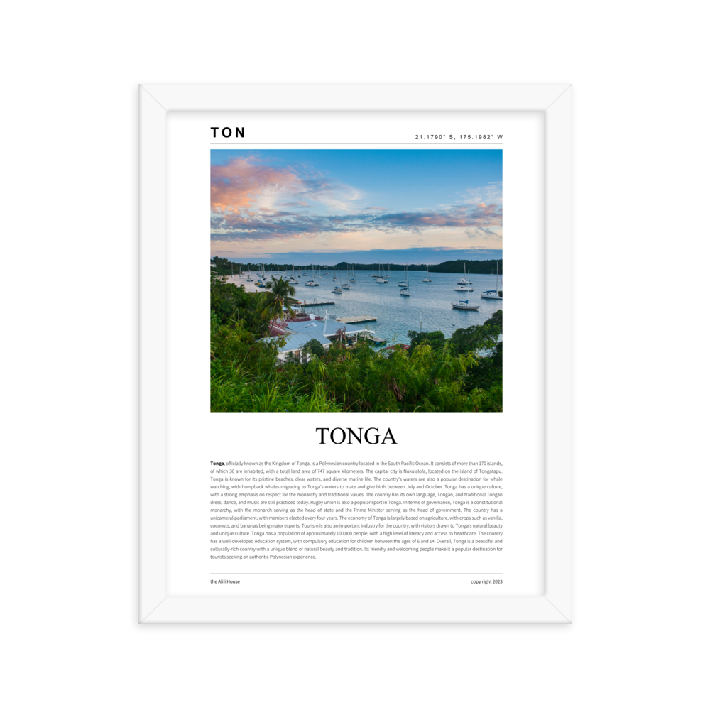 Tonga Framed Poster