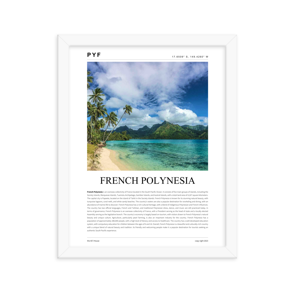 French Polynesia / Tahiti Framed Poster