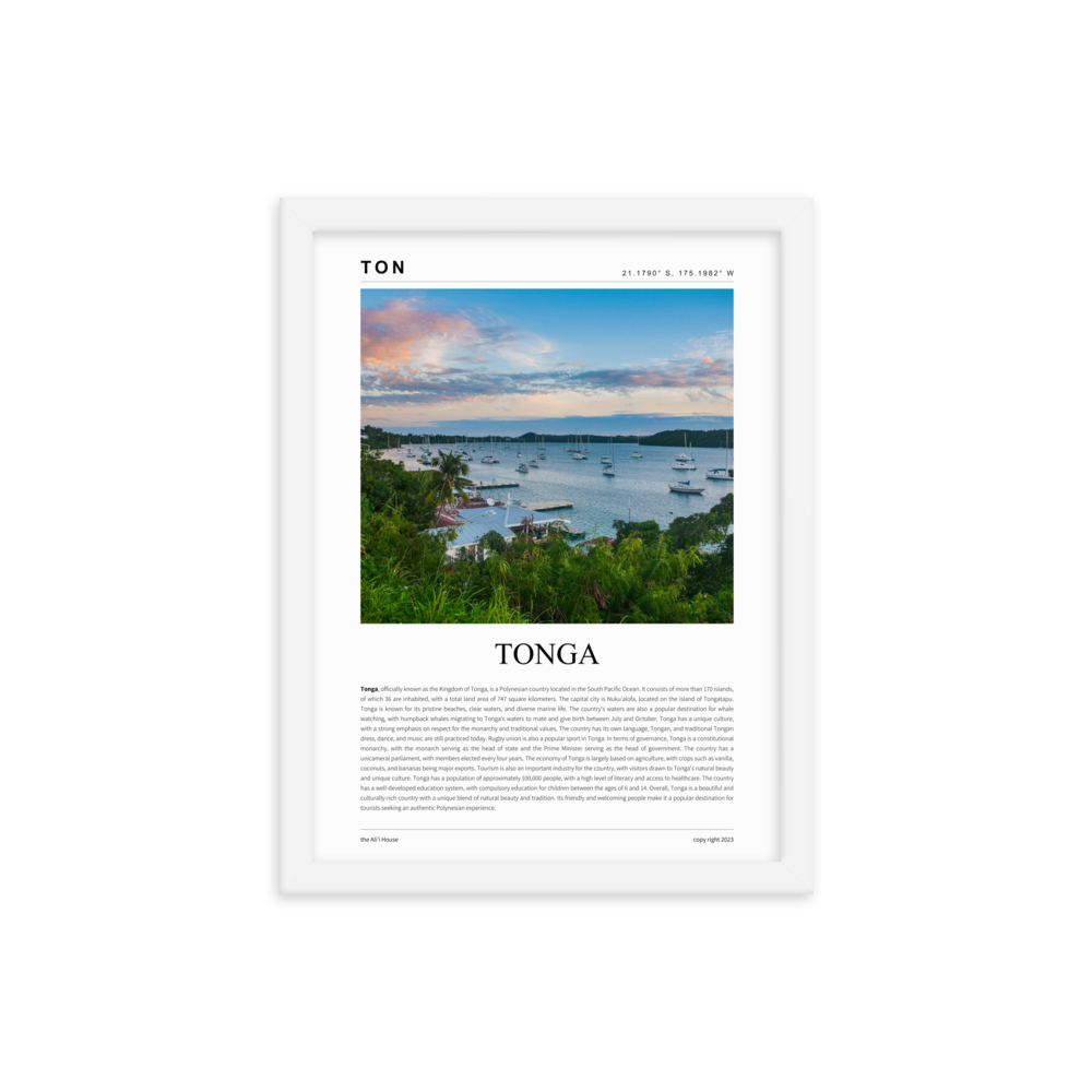 Tonga Framed Poster