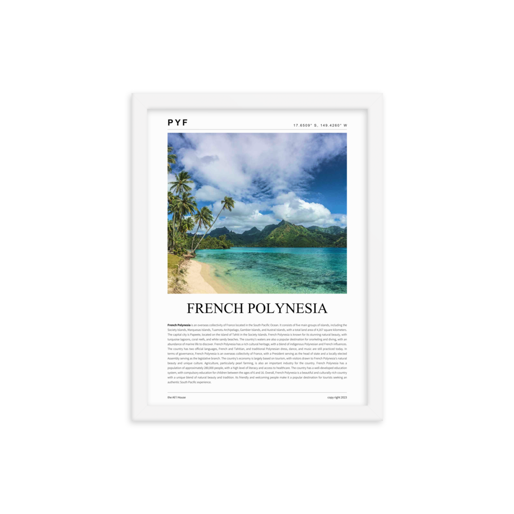 French Polynesia / Tahiti Framed Poster