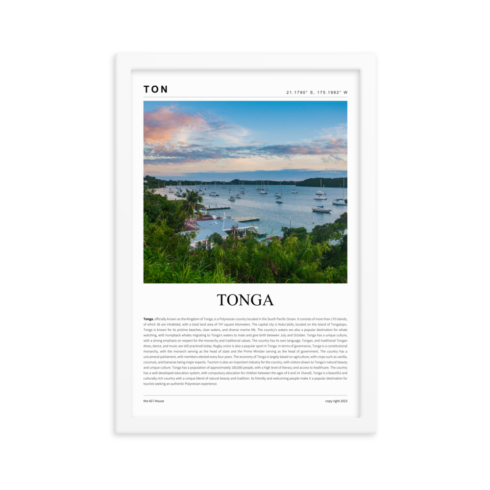 Tonga Framed Poster