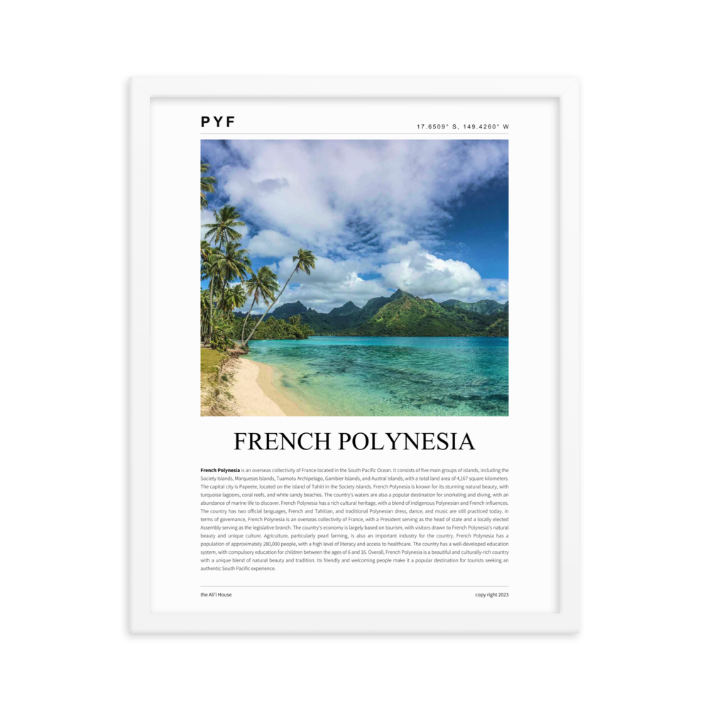 French Polynesia / Tahiti Framed Poster