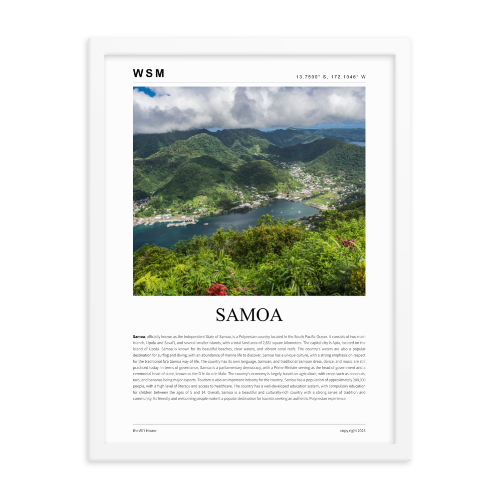Samoa Framed Poster