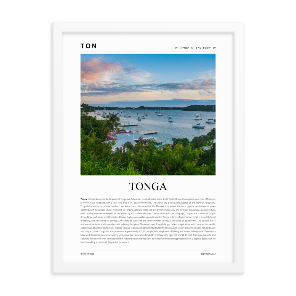 Tonga Framed Poster