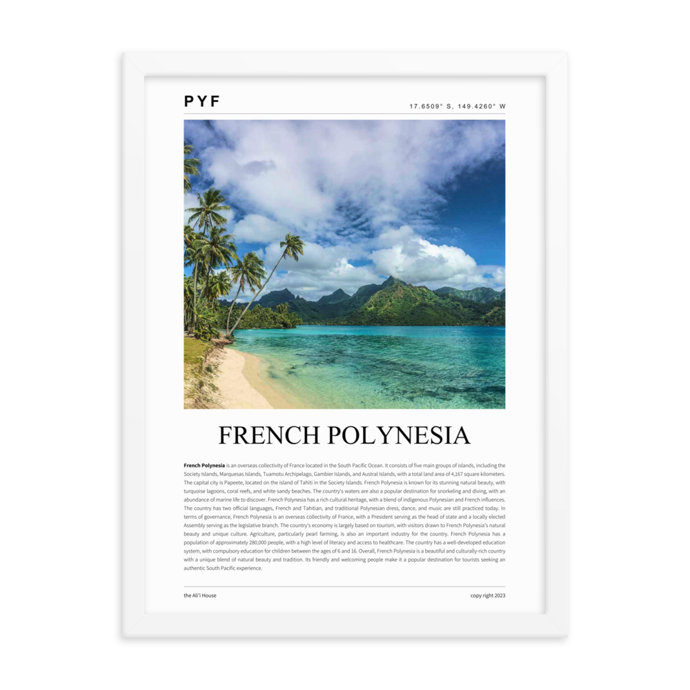 French Polynesia / Tahiti Framed Poster