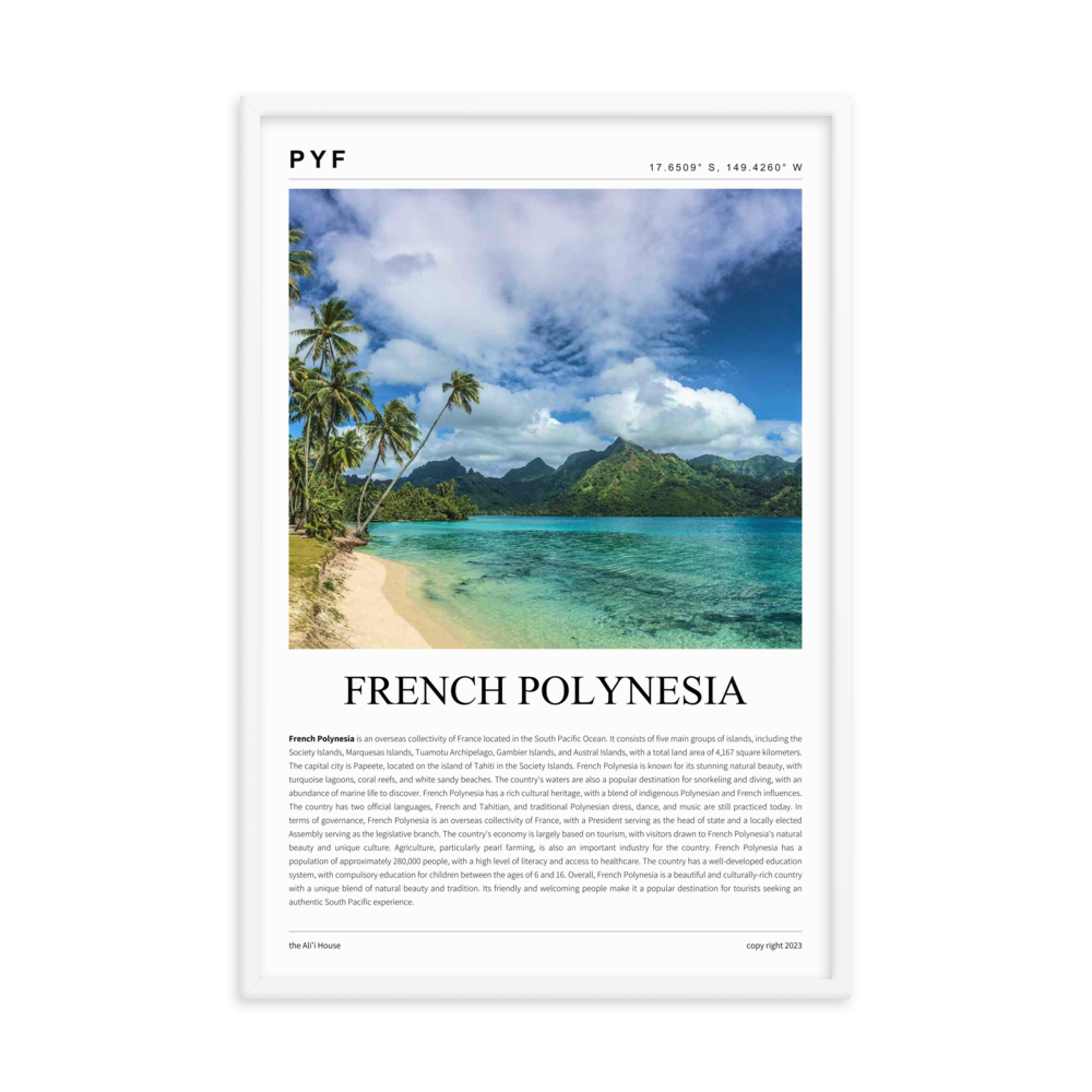 French Polynesia / Tahiti Framed Poster