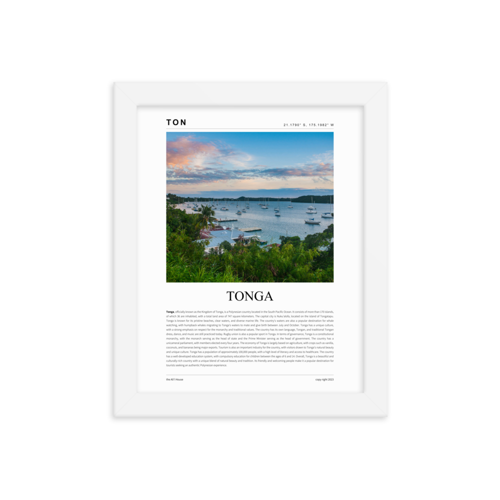 Tonga Framed Poster