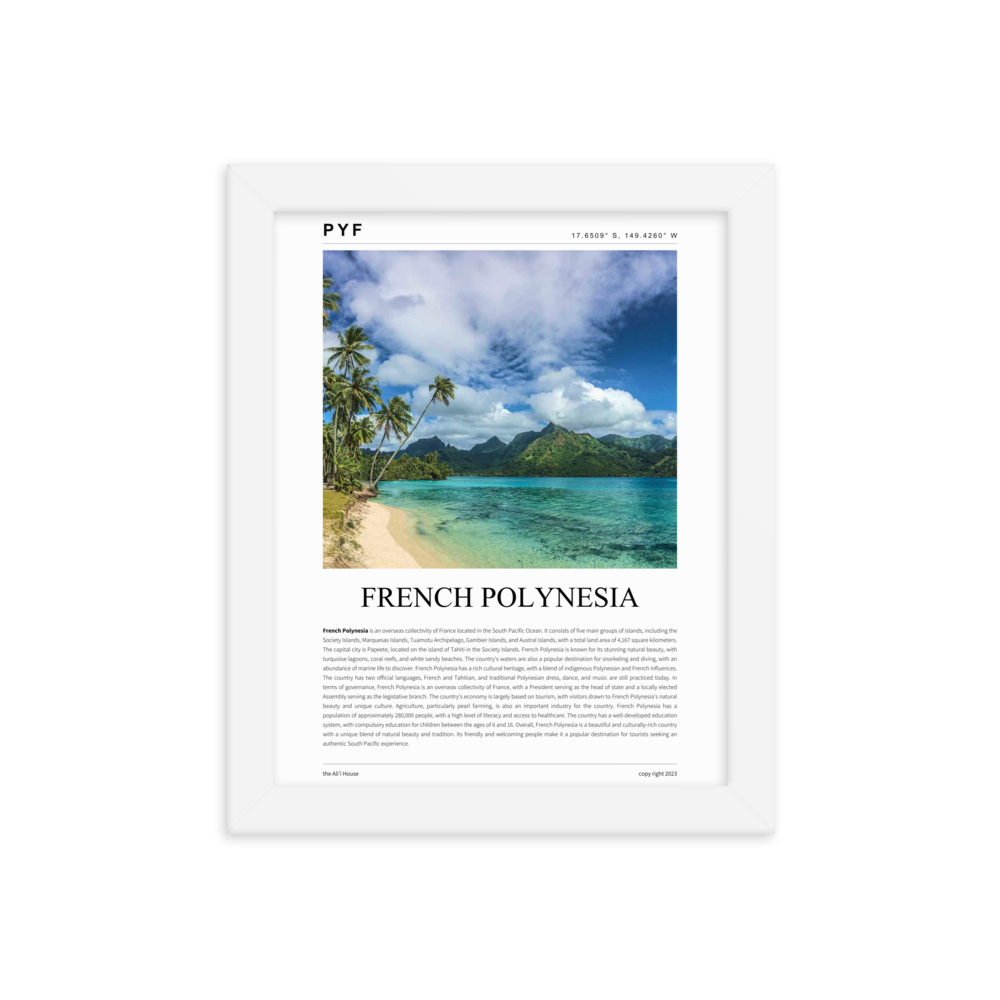 French Polynesia / Tahiti Framed Poster